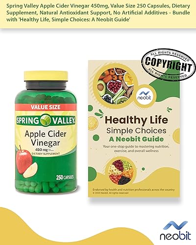 Spring Valley Apple Cider Vinegar 450mg, Value Size 250 Capsules, Dietary Supplement NeobitBuy Supplements Australia