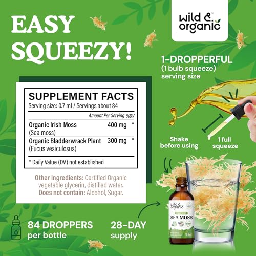 Sea Moss - Organic Sea Moss Liquid Drops - Irish Sea Moss Supplement - Seamoss Wild & OrganicBuy Supplements Australia