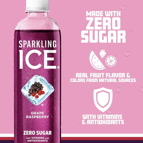 Sparkling Ice, Grape Raspberry Sparkling Water, Zero Sugar Flavored Water, with Vitamins Sparkling ICEBuy Supplements Australia