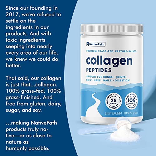NativePath Collagen Peptides Protein - Hydrolyzed Type 1 & 3 Collagen Powder for Skin NativePathBuy Supplements Australia