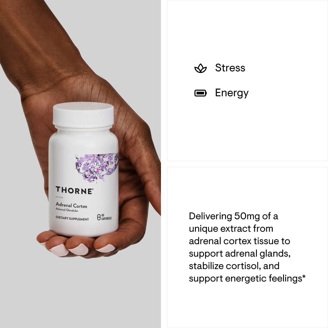THORNE Adrenal Cortex - Bovine Adrenal Cortex Supplement for Cortisol Management THORNEBuy Supplements Australia