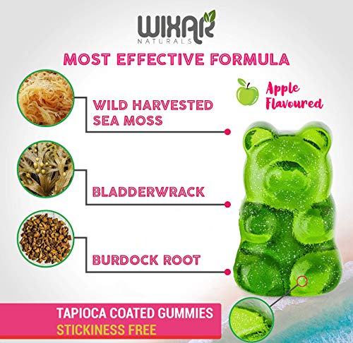 WIXAR NATURALS Sea Moss Gummies - Natural Irish Sea Moss and Bladderwrack WIXAR NATURALSBuy Supplements Australia
