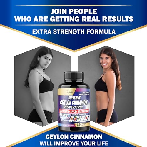 Ceylon Cinnamon 15000mg Berberine 3000mg Quercetin 2000mg Supplement - Support Organic CadaneBuy Supplements Australia