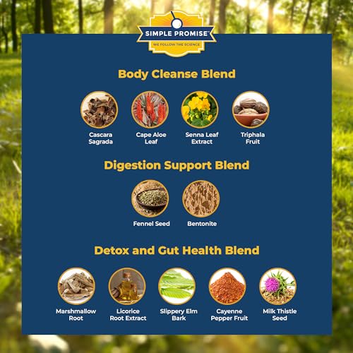 Simple Promise - BellyFlush - Detox and Colon Cleanse - Supports Digestive Health, 60 Capsules Simple PromiseBuy Supplements Australia