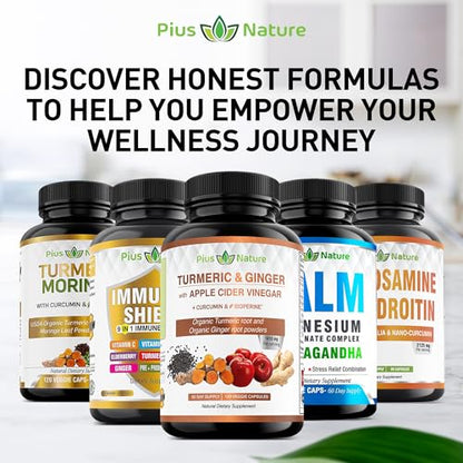 PIUS NATURE Turmeric Curcumin and Ginger with Apple Cider Vinegar, USDA Organic PIUS NATUREBuy Supplements Australia