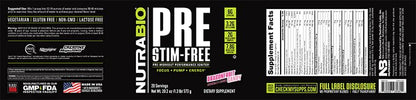 NutraBio PRE Stim Free - Caffeine Free Pre Workout Powder - Sustained Energy, Mental NutraBioBuy Supplements Australia