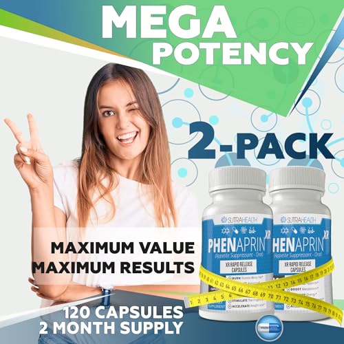 PhenAprin XR Maximum Strength Appetite Suppressant Diet Pills - 2-Pack, Metabolism Boosting SutraHealthBuy Supplements Australia