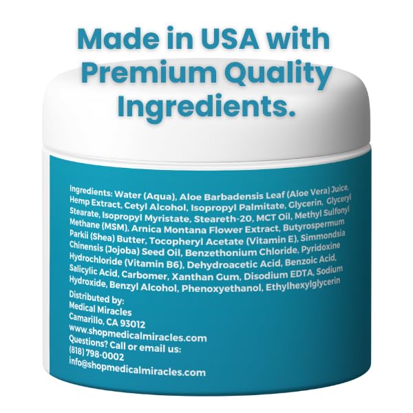 Medical Miracles Neuropathy Cream | Nerve Therapy Max-Potency Relief Cream for Feet, Hands, Legs, and Toes - Enriched with Arnica, Vitamin B6, Aloe Vera, MSM - Crafted for Exceptional Relief 4oz Medical MiraclesBuy Supplements Australia