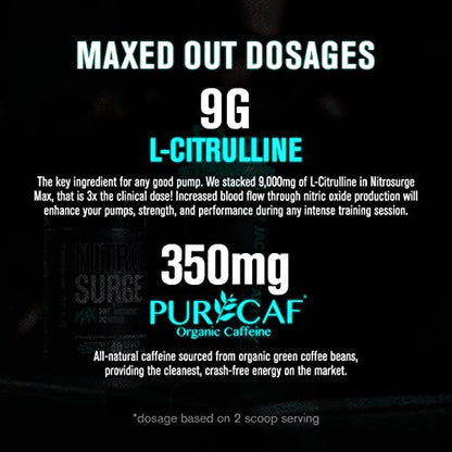 Jacked Factory Nitrosurge Max Nootropic Pre Workout Powder - Premium Pre Workout Jacked FactoryBuy Supplements Australia