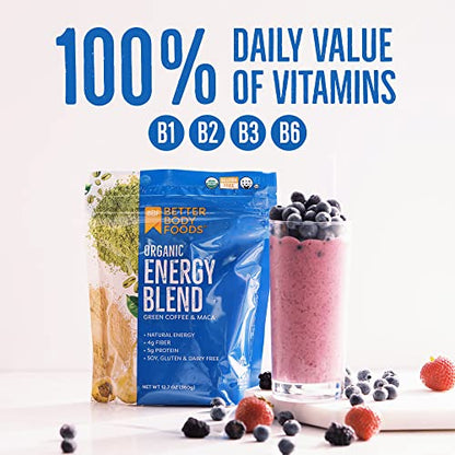 BetterBody Foods Organic Energy Blend, Plant-Based Natural Energy, Gluten-free, Non-GMO BetterBody FoodsBuy Supplements Australia