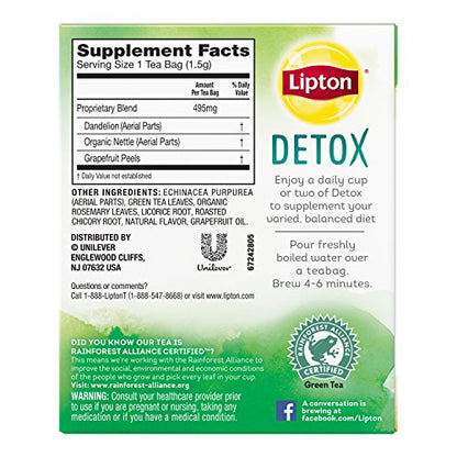 Lipton Green Tea Bags, Herbal Supplement for Detox, 15 Count (Pack of 4) LiptonBuy Supplements Australia