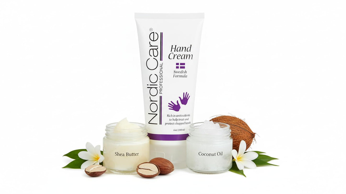 Nordic Care Hand Cream, 6 oz. | Shea Butter Hand Lotion for Dry Hands and Cracked Skin | Paraben & Lanolin-free | Essential Oils, Vitamin A & E, Squalane & Lavender Nordic CareBuy Supplements Australia