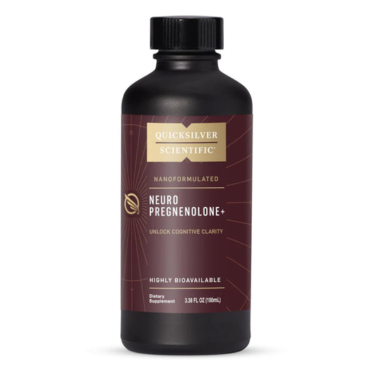 Quicksilver Scientific Neuro Pregnenolone+ - Brain Support Supplement for Neurological Health - Neuroactive Ingredients - Rapid Absorption - Vegan, Sugar-Free & Gluten-Free - 3.38 fl oz (20 Servings) Quicksilver ScientificBuy Supplements Australia