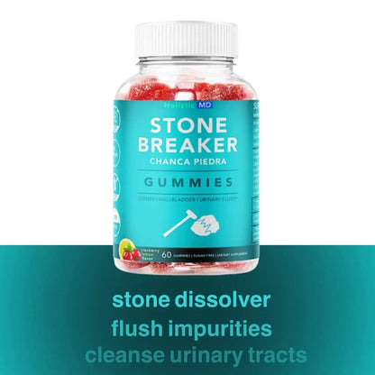 Holistic MD Stone Breaker Chanca Piedra 1,500mg Gummies Kidney Stones Cleanse Gallbladder Formula | Plus Cranberry Extract Might Help Urinary Tract Flush Impurities | Fast Absorption Sugar Free 60ct Holistic MDBuy Supplements Australia