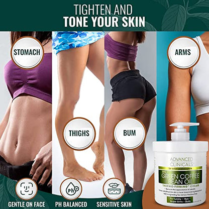 Advanced Clinicals Retinol Body Cream + Green Coffee Bean Oil Slim & Tighten Body Lotion Advanced ClinicalsBuy Supplements Australia