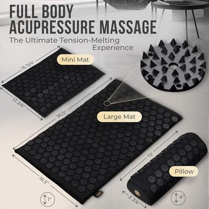 Acupressure Mat and Pillow Set with Extra Mini Accupressure Massage Mat - Organic Cotton DakiniBuy Supplements Australia