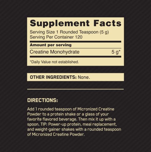 Optimum Nutrition Micronized Creatine Monohydrate Powder, Unflavored, Keto Friendly Optimum NutritionBuy Supplements Australia
