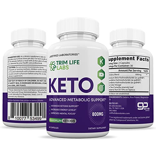 (2 Pack) Trim Life Labs Keto Pills Includes Apple Cider Vinegar Patented goBHB Justified LaboratoriesBuy Supplements Australia