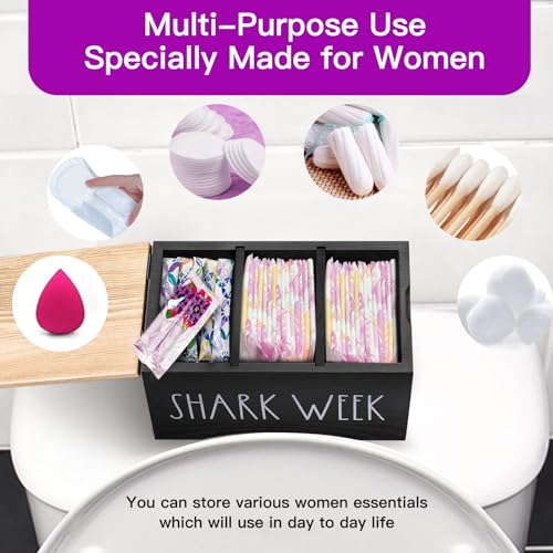 MISTOD Tampons Holder for Bathroom, Pad and Tampon Organizer with Tray Lid, Wooden Feminine MISTODBuy Supplements Australia