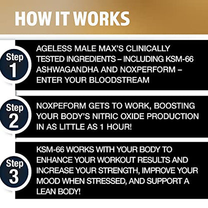 Ageless Male Max Chewable Nitric Oxide Booster Supplement for Men – High Potency New VitalityBuy Supplements Australia
