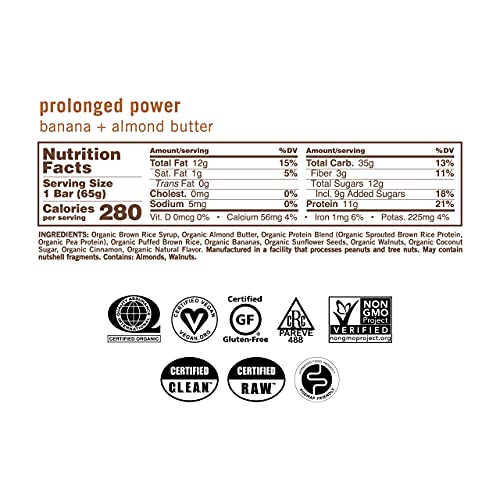GoMacro MacroBar Organic Vegan Protein Bars - Banana + Almond Butter, (2.3 Ounce Bars GoMacroBuy Supplements Australia