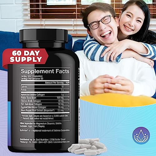DR EMIL NUTRITION Multi Collagen Pills - 180 Capsules - Collagen Supplements to Support DR EMIL NUTRITIONBuy Supplements Australia