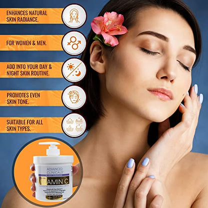 Advanced Clinicals Vitamin C Face & Body Cream Moisturizing Skin Care Lotion, Anti Advanced ClinicalsBuy Supplements Australia