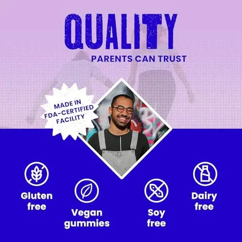 SAM+LEO Immunity Gummies with Elderberry, Echinacea, Zinc & Vitamin C for Kids & Teens – Immune Support Supplement Gummies | SAM+LEO