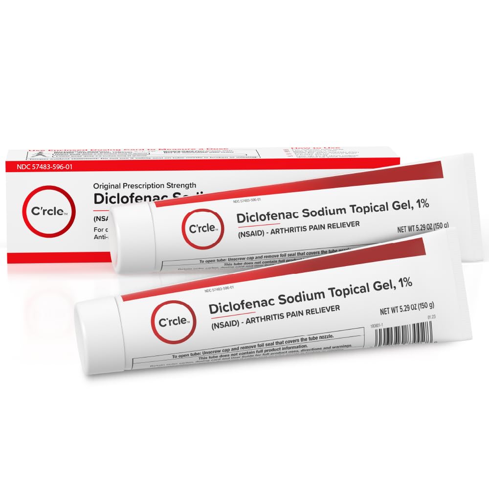 Diclofenac Sodium Gel 1% 150g Effective Arthritis Pain Reliever - Prescription Strength Anti-Inflammatory Gel - Extra Strength Arthritis Cream for Daily Use - Get Over-The-Counter Relief(1Pack) C'rcleBuy Supplements Australia