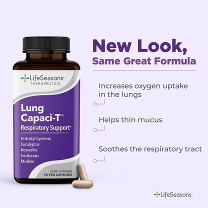 LifeSeasons - Lung Capaci-T - Lung & Respiratory Support Supplement LifeSeasonsBuy Supplements Australia