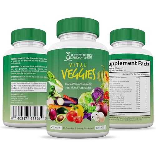 (4 Pack) Vital Fruits and Veggies Supplement Whole Food Red & Green Superfoods Justified LaboratoriesBuy Supplements Australia