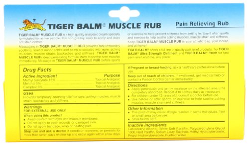 Tiger Muscle Rub Topical Analgesic Cream 2 Ounces (57 g) (Pack of 4) Tiger BalmBuy Supplements Australia