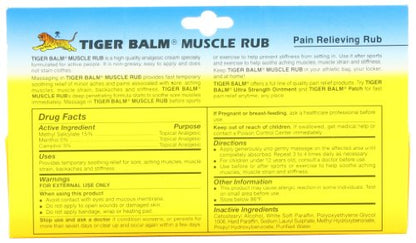 Tiger Muscle Rub Topical Analgesic Cream 2 Ounces (57 g) (Pack of 4) Tiger BalmBuy Supplements Australia