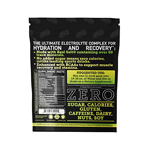 Enhanced Electrolyte Powder Stick Packs (Lemon Lime - 20 Packets) Sugar Free Zeal NaturalsBuy Supplements Australia