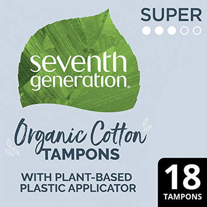 SEVENTH GENERATION Free & Clear Super Tampons with Applicator, 18 CT Seventh GenerationBuy Supplements Australia