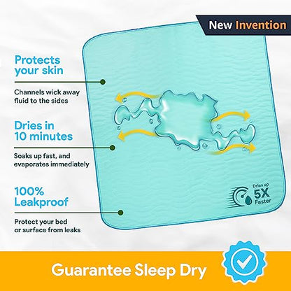 IMPROVIA® Washable Underpads, 34" x 36" (Pack of 6) - Heavy Absorben IMPROVIABuy Supplements Australia