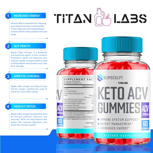 (2 Pack) Slimsculpt Keto ACV Gummies, Slim Sculpt Keto ACV Gummies Advanced Weight Loss 1000MG Titan LabsBuy Supplements Australia
