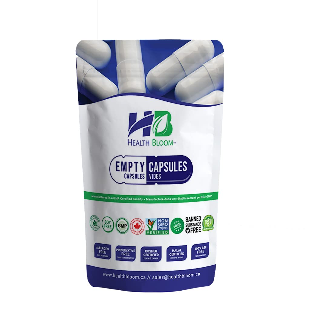 Health Bloom Inc. Empty Vegetable Capsules Size 0 Natural, 1000 Count Health Bloom Inc.Buy Supplements Australia