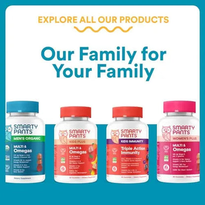 SmartyPants Teen Guy Multivitamin Gummies - Improved Formula: Omega 3 (DHA/EPA), Vitamin D3, C, Vitamin B12, B6, A, K & Zinc SmartyPantsBuy Supplements Australia