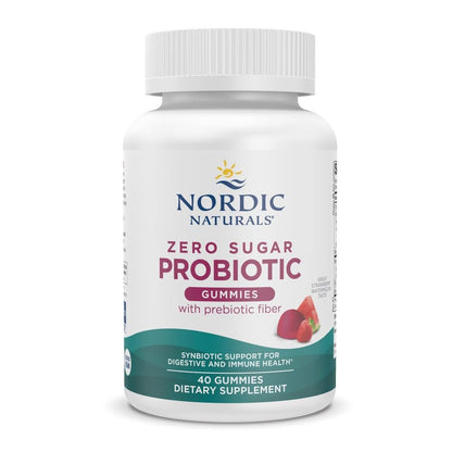 Nordic Naturals Vegan Probiotic Gummies Bundle - Zero Sugar Kids Probiotic Gummies - Strawberry Watermelon Flavor - 30 Gummies, Zero Sugar Probiotic Gummies - Strawberry Watermelon Flavor - 40 Gummies Nordic NaturalsBuy Supplements Australia