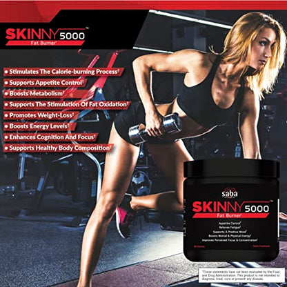 Saba Skinny 5000 -Fat Loss -Weight Loss-Appetite Control -Mild Jitter-Free Energy- Focus SabaBuy Supplements Australia