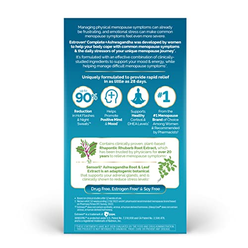 Estroven Complete + Ashwagandha Multi-Symptom Menopause Supplement for Women EstrovenBuy Supplements Australia