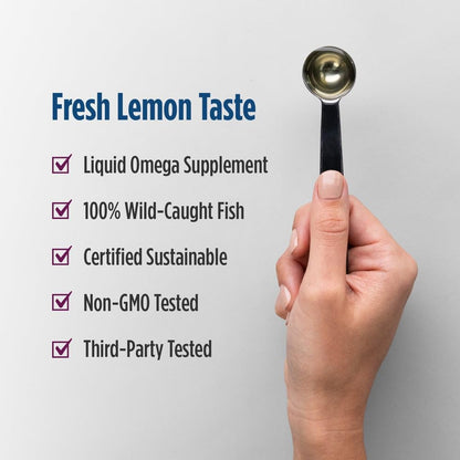 Nordic Naturals Complete Omega, Lemon Flavor - 8 oz - 1270 mg Omega-3 - EPA & DHA with Added GLA - Healthy Skin, Cognition, Positive Mood - Non-GMO - 48 Servings Nordic NaturalsBuy Supplements Australia
