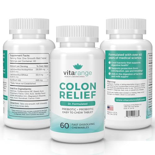 Colon Relief by VitaRange- Fast Constipation and Bloating Relief with Sunfiber Prebiotic Vita RangeBuy Supplements Australia