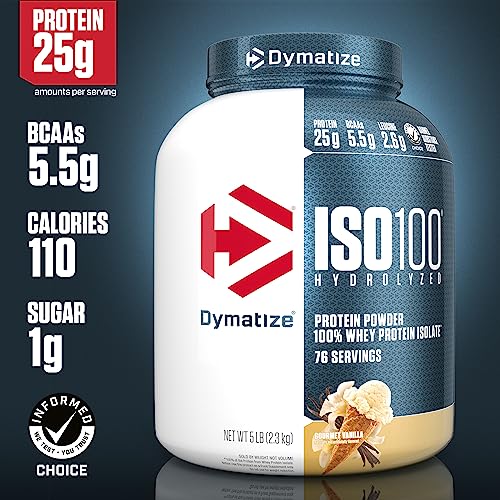 Dymatize ISO 100 Protein Powder with 25g of Hydrolyzed 100% Whey Isolate, Vanilla 5 DymatizeBuy Supplements Australia