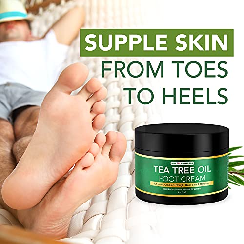 Tea Tree Oil Foot Cream For Dry Cracked Heels Repair - Natural Foot Cream For Dry Cracke USA NaturalsBuy Supplements Australia