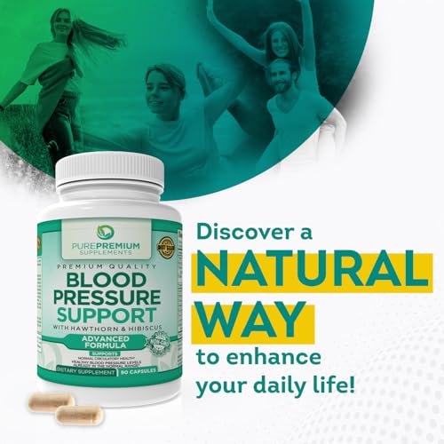 PurePremium Blood Pressure Support Supplement with Hawthorn, Hibiscus & Garlic Extract PurePremium SupplementsBuy Supplements Australia