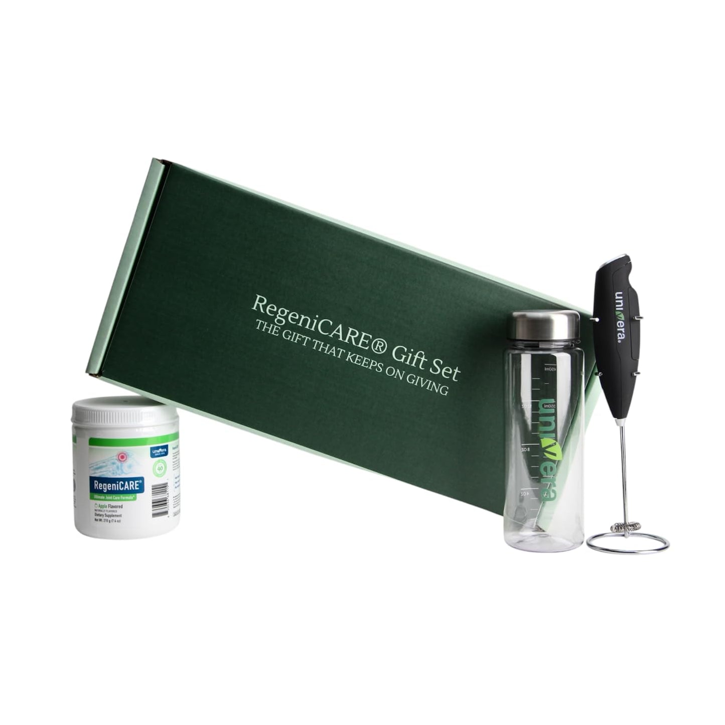 Holiday Gift Set, Joint Support with Univestin®, Glucosamine, Chondroitin & MSM — Bottle & Frother Included, Green Apple Flavor, 30 Servings UniveraBuy Supplements Australia