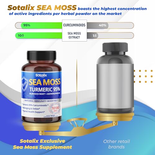 Sotalix Sea Moss Capsule 10100mg with Ashwagandha, Burdock Root, Bladderwrack SOTALIX SUPPLEMENTBuy Supplements Australia