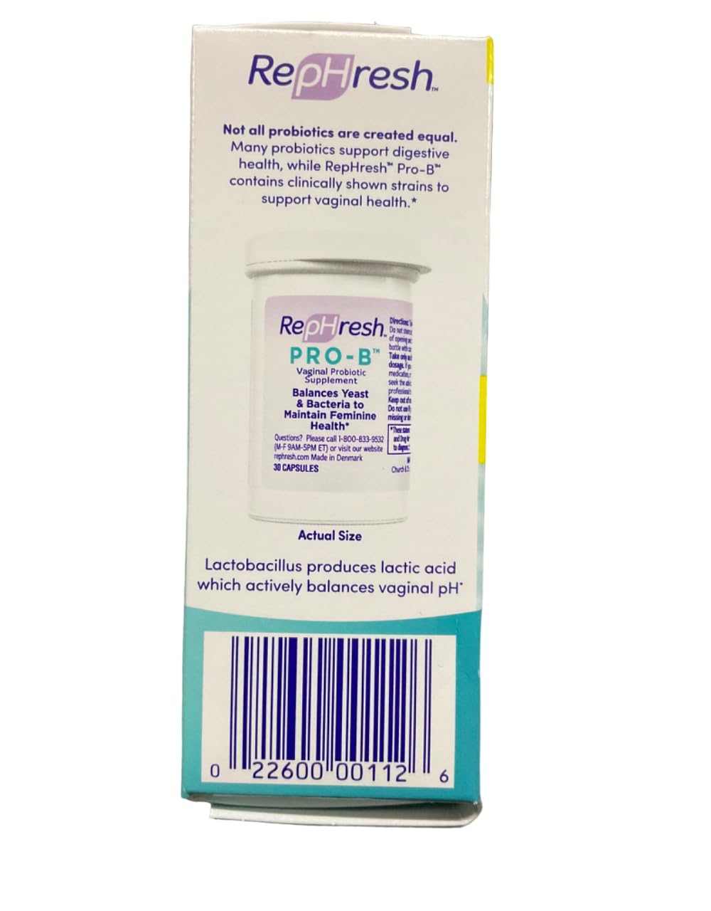 Rephresh Pro-B Probiotic Feminine Supplement Capsules 30 Ea (pack of 2) image may vary RephreshBuy Supplements Australia